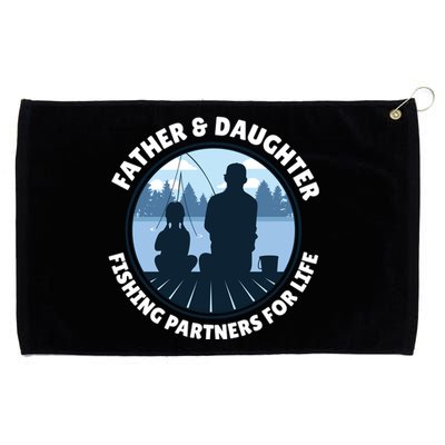 Father And Daughter Fishing Partners Grommeted Golf Towel