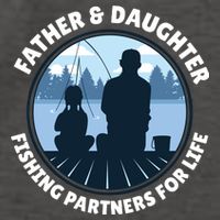 Father And Daughter Fishing Partners Vector Backpack