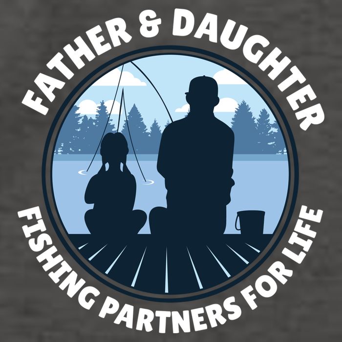 Father And Daughter Fishing Partners Vector Backpack