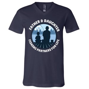 Father And Daughter Fishing Partners V-Neck T-Shirt