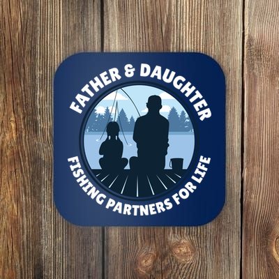 Father And Daughter Fishing Partners Coaster