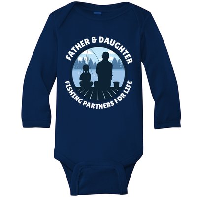 Father And Daughter Fishing Partners Baby Long Sleeve Bodysuit