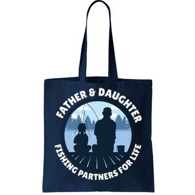 Father And Daughter Fishing Partners Tote Bag