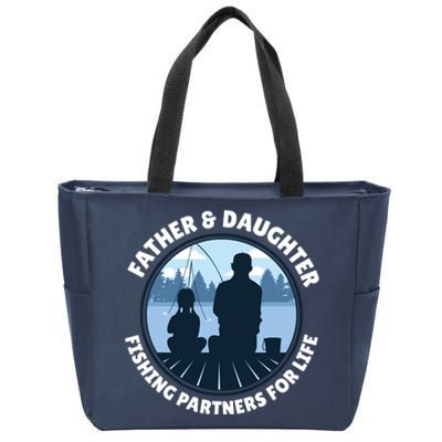 Father And Daughter Fishing Partners Zip Tote Bag