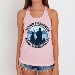 Father And Daughter Fishing Partners Women's Knotted Racerback Tank