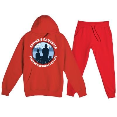 Father And Daughter Fishing Partners Premium Hooded Sweatsuit Set