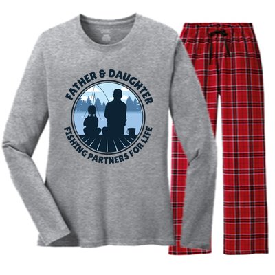 Father And Daughter Fishing Partners Women's Long Sleeve Flannel Pajama Set 