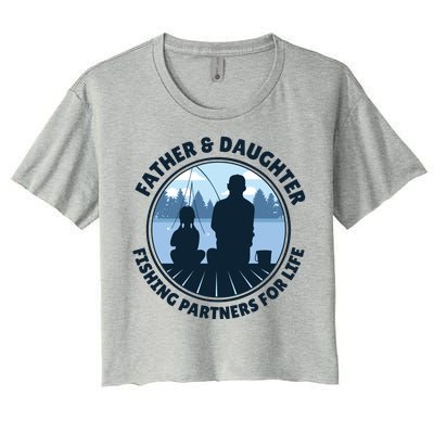 Father And Daughter Fishing Partners Women's Crop Top Tee