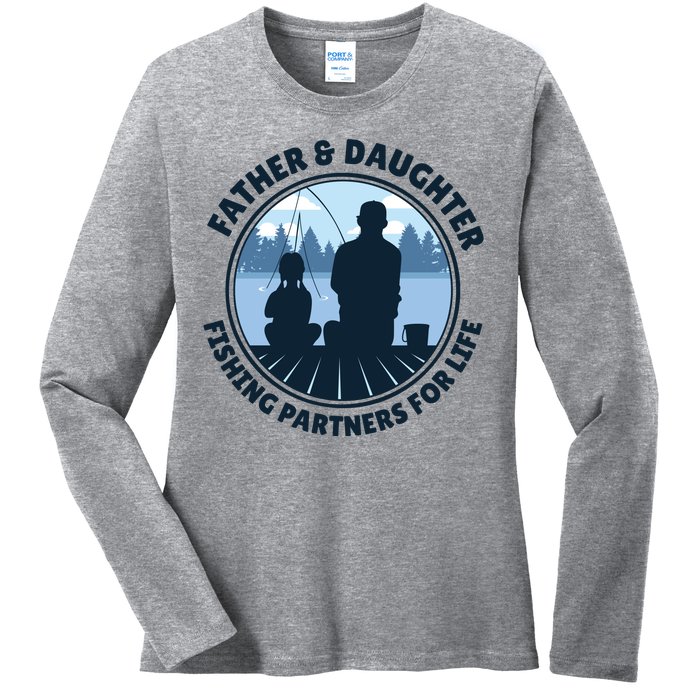 Father And Daughter Fishing Partners Ladies Long Sleeve Shirt