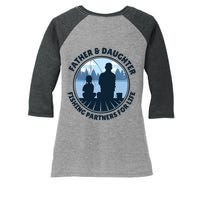 Father And Daughter Fishing Partners Women's Tri-Blend 3/4-Sleeve Raglan Shirt