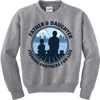 Father And Daughter Fishing Partners Kids Sweatshirt