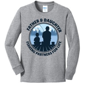 Father And Daughter Fishing Partners Kids Long Sleeve Shirt