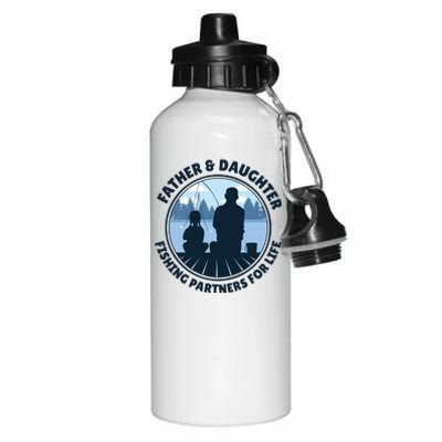 Father And Daughter Fishing Partners Aluminum Water Bottle