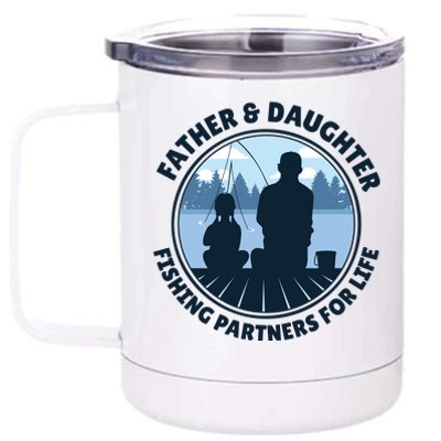 Father And Daughter Fishing Partners 12 oz Stainless Steel Tumbler Cup