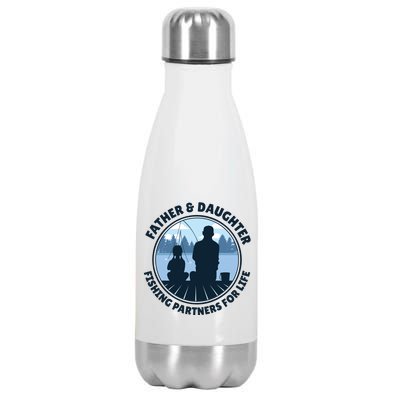 Father And Daughter Fishing Partners Stainless Steel Insulated Water Bottle