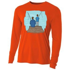 Father And Son Fishing Cooling Performance Long Sleeve Crew