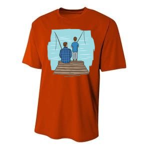 Father And Son Fishing Performance Sprint T-Shirt