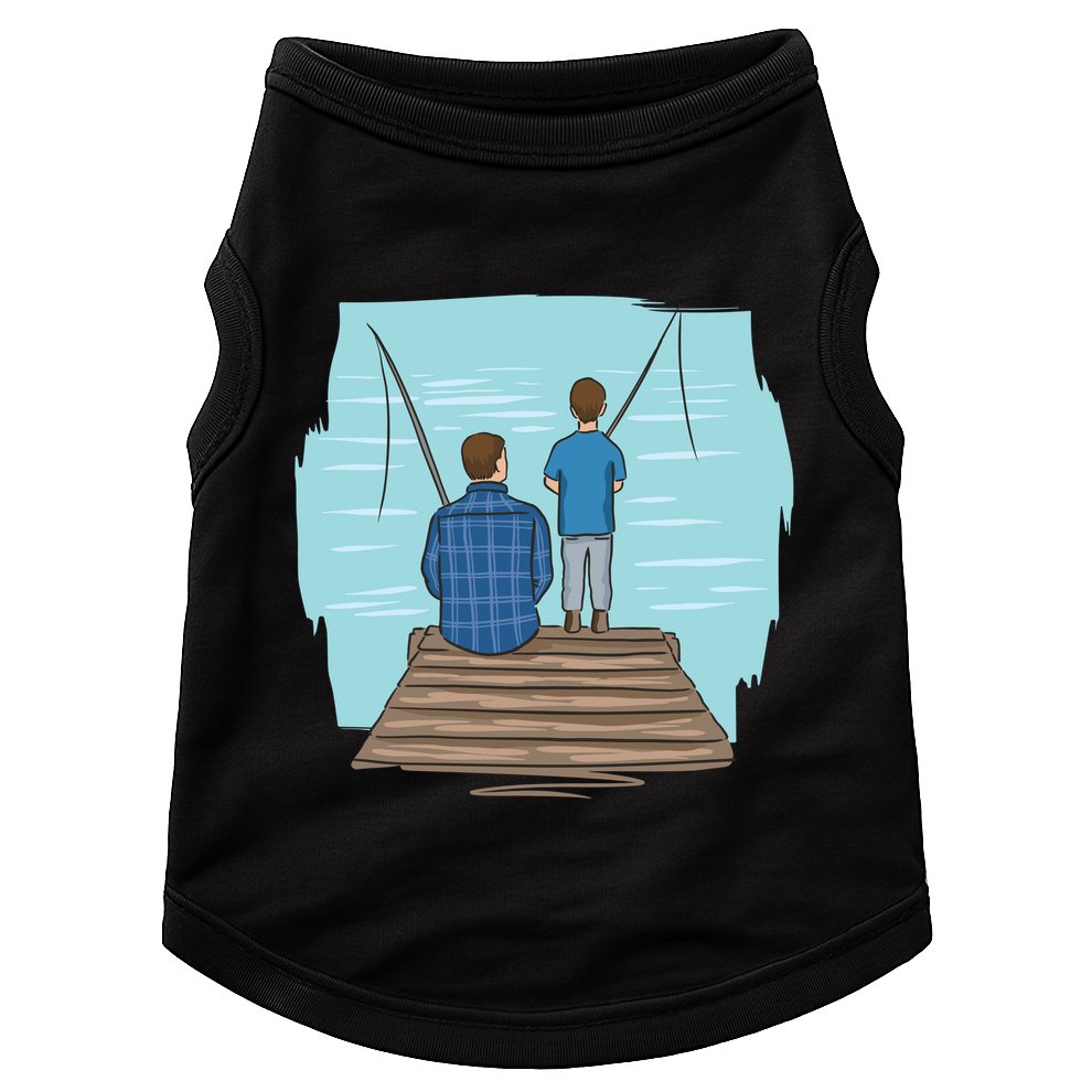 Father And Son Fishing Doggie Tank