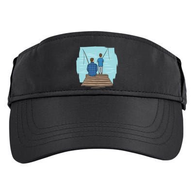 Father And Son Fishing Adult Drive Performance Visor