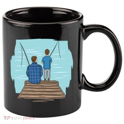 Father And Son Fishing 11oz C Handle Ceramic Mug