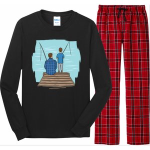 Father And Son Fishing Long Sleeve Pajama Set