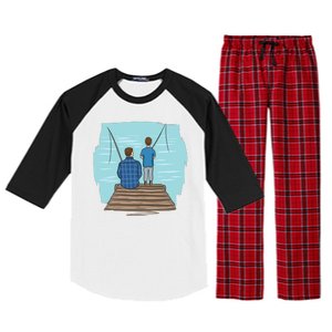 Father And Son Fishing Raglan Sleeve Pajama Set