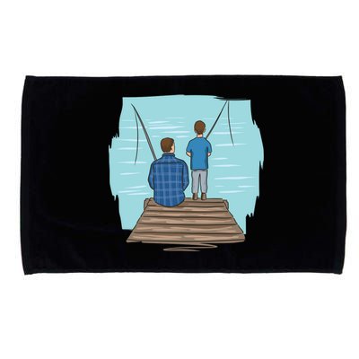 Father And Son Fishing Microfiber Hand Towel