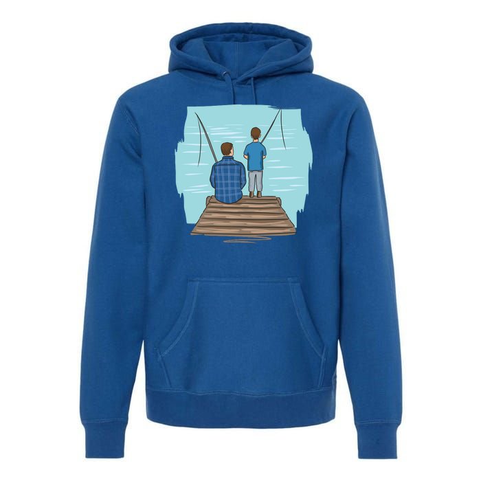 Father And Son Fishing Premium Hoodie