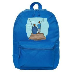 Father And Son Fishing 16 in Basic Backpack