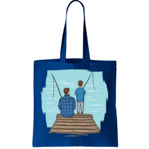 Father And Son Fishing Tote Bag