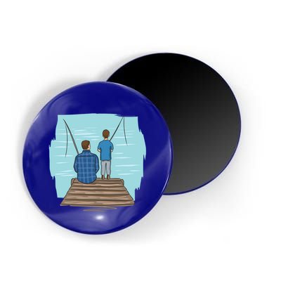 Father And Son Fishing Magnet