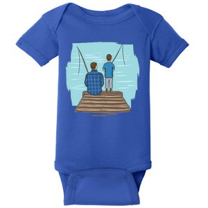 Father And Son Fishing Baby Bodysuit