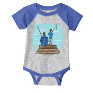 Father And Son Fishing Infant Baby Jersey Bodysuit