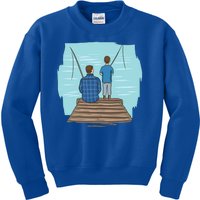 Father And Son Fishing Kids Sweatshirt