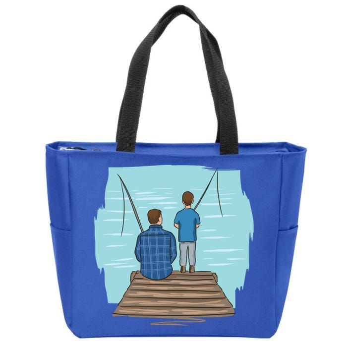 Father And Son Fishing Zip Tote Bag