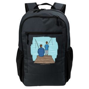 Father And Son Fishing Daily Commute Backpack