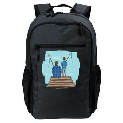 Father And Son Fishing Daily Commute Backpack