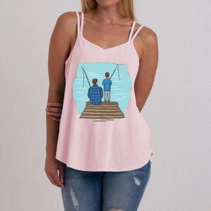 Father And Son Fishing Women's Strappy Tank