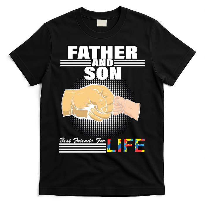 Father And Son Friends For Life Autism Awareness T-Shirt