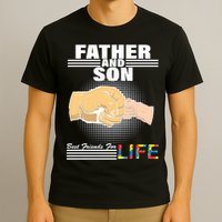 Father And Son Friends For Life Autism Awareness T-Shirt