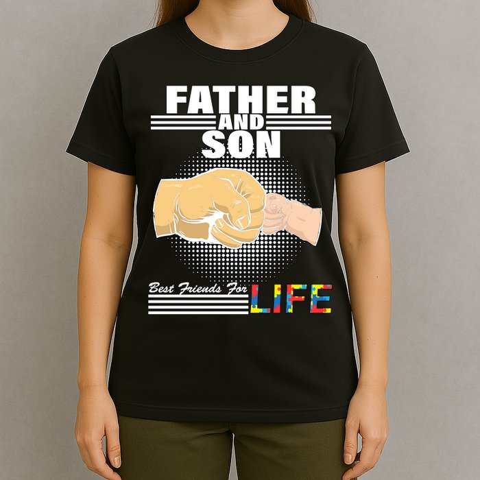 Father And Son Friends For Life Autism Awareness T-Shirt