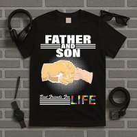 Father And Son Friends For Life Autism Awareness T-Shirt