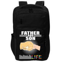 Father And Son Friends For Life Autism Awareness Impact Tech Backpack