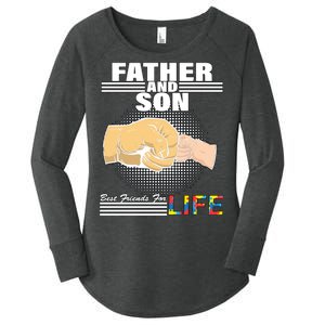 Father And Son Friends For Life Autism Awareness Women's Perfect Tri Tunic Long Sleeve Shirt