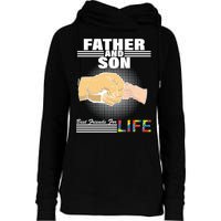 Father And Son Friends For Life Autism Awareness Womens Funnel Neck Pullover Hood