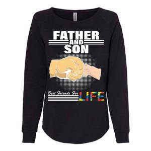 Father And Son Friends For Life Autism Awareness Womens California Wash Sweatshirt