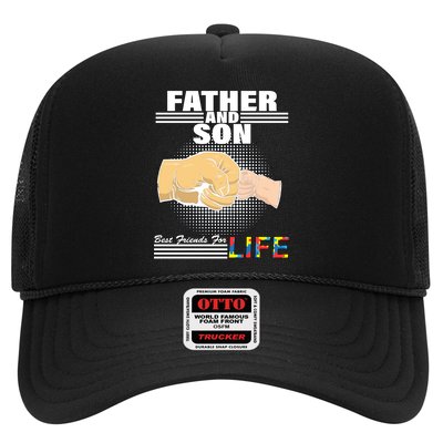 Father And Son Friends For Life Autism Awareness Trucker Hat
