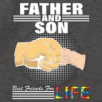 Father And Son Friends For Life Autism Awareness Vector Backpack