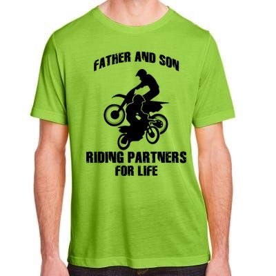 Father And Son Riding Partners For Life Motocross Adult ChromaSoft Performance T-Shirt