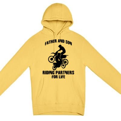 Father And Son Riding Partners For Life Motocross Premium Pullover Hoodie